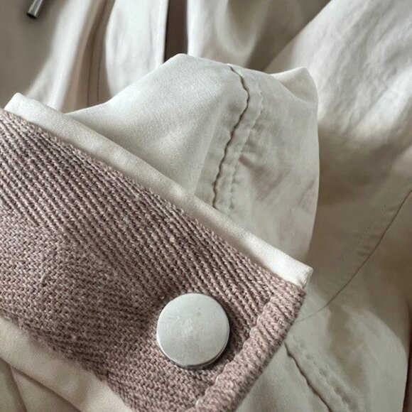 ICHI Hooded Beige Coat - Small - Picture 5 of 5